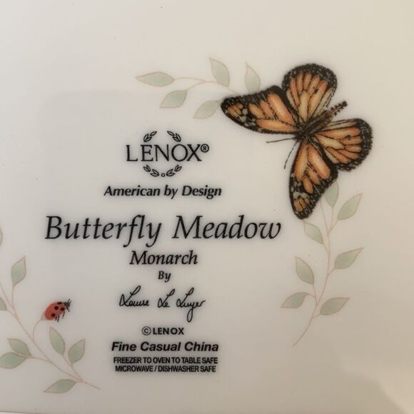 Lenox Butterfly Meadow Monarch dinner plate - Picture 3 of 3